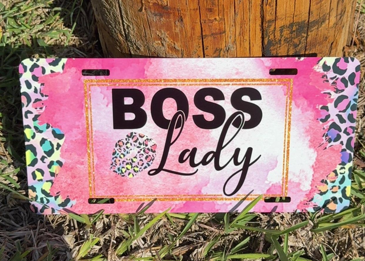 Boss Lady - License Plate